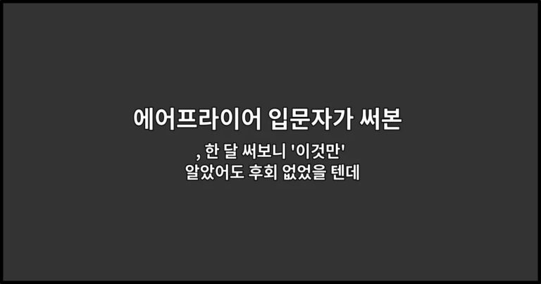 에어프라이어 입문자가 써본 장점과 아쉬운 점 , 한 달 써보니 ‘이것만’ 알았어도 후회 없었을 텐데